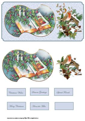 Robin Redbreast Card with Topper and Decoupage