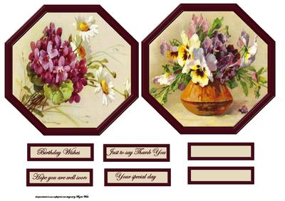 Vintage Flowers Toppers