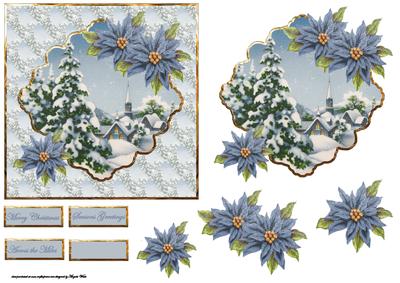 Winter Wonderland Card with Topper and Decoupage