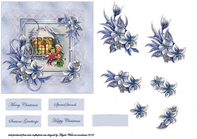 Carol Singer Vintage Card with Decoupage and Sentiment