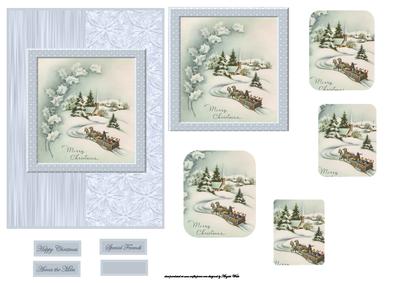Horse and Cart Sledge Home Card