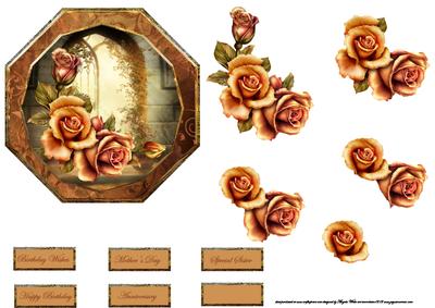 Secret Garden Card with Decoupage and Sentiments