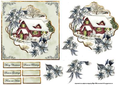 Home for Christmas Card with Topper