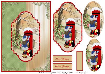 Posting Christmas Cards Card with Topper