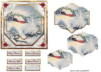 House in the Snow Card with Topper and Layers
