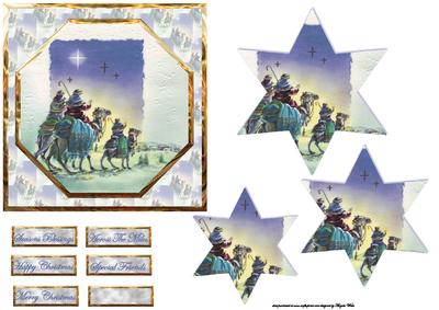 Star of Bethlehem Card with Shaped Star Layers