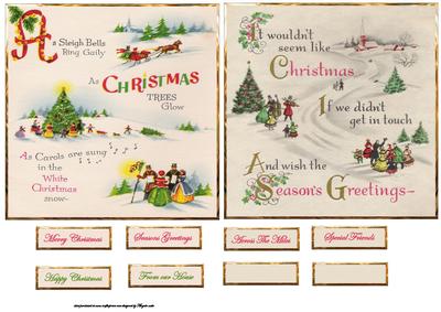 Christmas Trees Toppers and Sentiment Tags