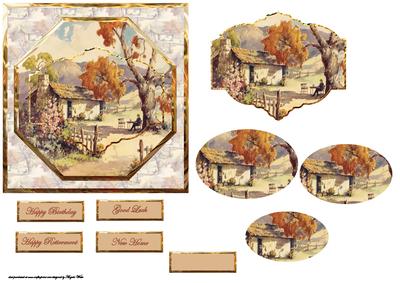 Cabin in the Country Card with Topper