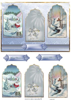 Vintage Christmas Arch Panel Card