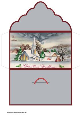 Christmas Church Greetings Money Wallet