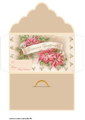 Poinsettia Money Wallet