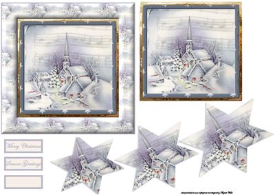 Vintage Village Church Card and Topper