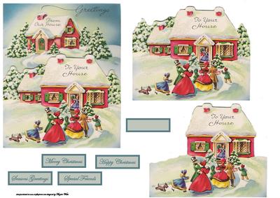 From Our House to Your House Greetings Card