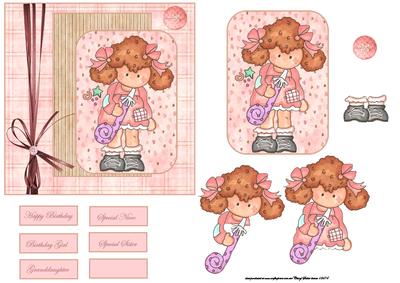 Special Birthday Girl Card with Topper