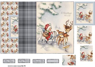 Santa is a Sleep No Hole Fold Back Card