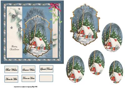 Christmas Lights at the Window Card, and Topper