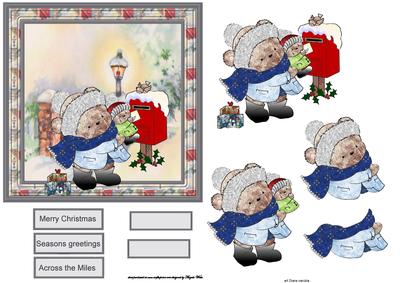 Posting a Christmas Card with Decoupage