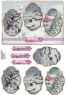 Christmas Morning Panel Card with Toppers
