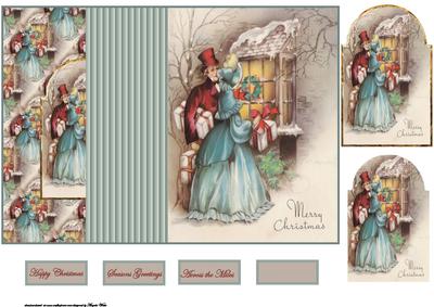 Visitors at Christmas No Hole Fold Back Card