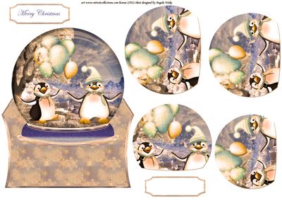 Penguin Snow Globe Over the Edge