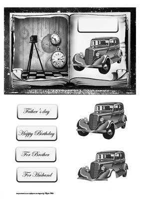 Times Gone by with Clock and Car Topper