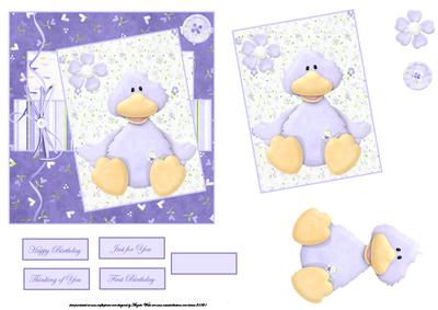 Quackers Over You Card with Decoupage