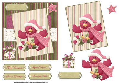 Christmas Robin Card with a Topper