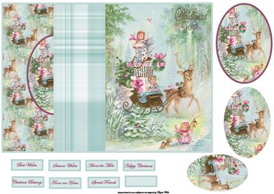 Santa Has Got Helpers No Hole Fold Back Card