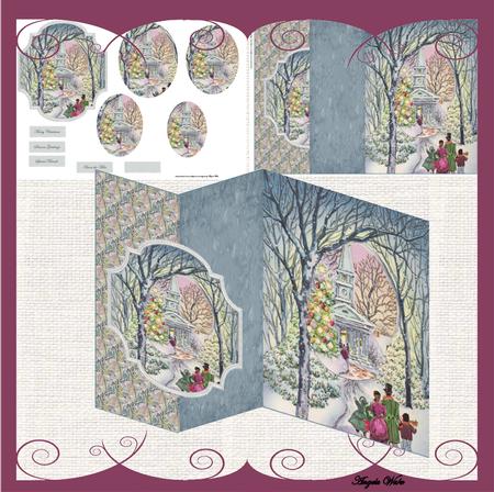 Church Through the Trees No Hole Fold Back Card