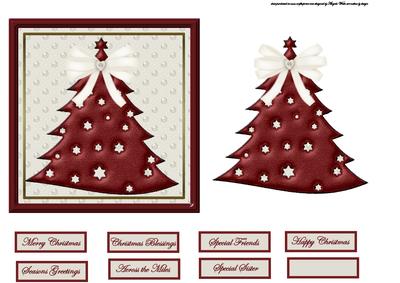Contemporary Christmas Tree Card and Topper