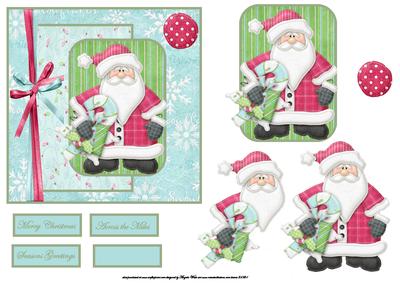 Old Santa Clause Card with a Topper