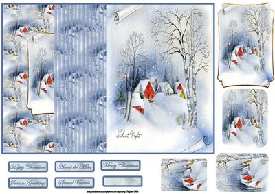 Silent Night No Hole Fold Back Card