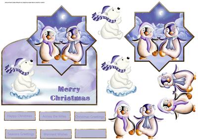 Snow Friends Over the Edge Card with a Topper