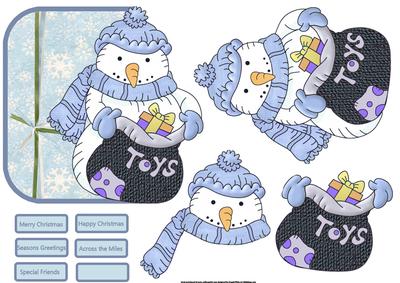 Snowman Over the Edge Card