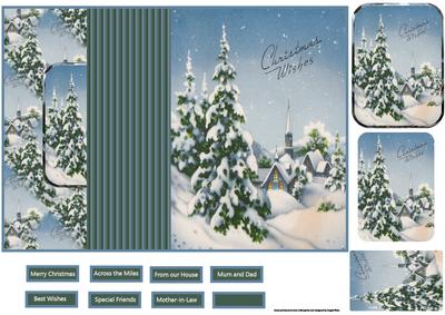 Winter Wonderland No Hole Fold Back Card