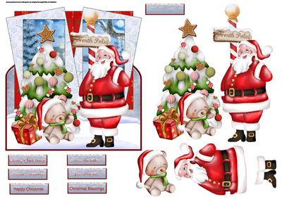 Santa's Christmas Party Over the Edge Card