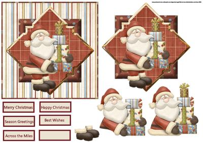 Santa Has Some Pressies Card with a Topper