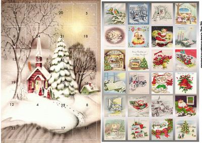 Going to Church Advent Calendar Card