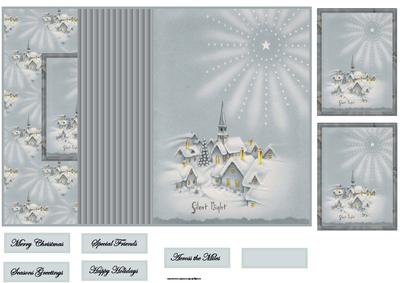 Silent Night No Hole Fold Back Card