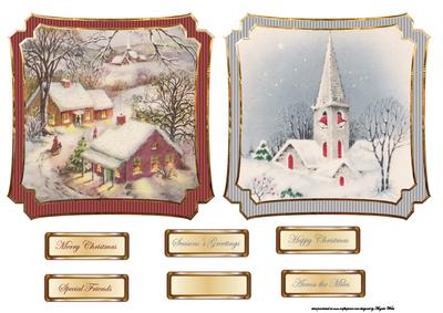 Vintage Scene Toppers