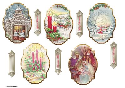 Assorted Vintage Christmas Toppers