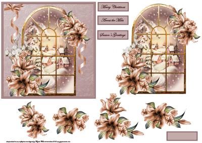 Magic of Christmas Window View Card with Topper