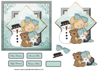 Snowflake Bear and Friends Card with Topper