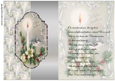 Vintage Candles Fold Back Card