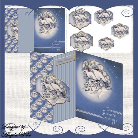Vintage House No Hole Fold Back Card