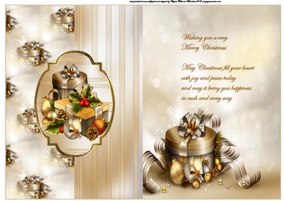 Bauble and Gifts Fold Back Card