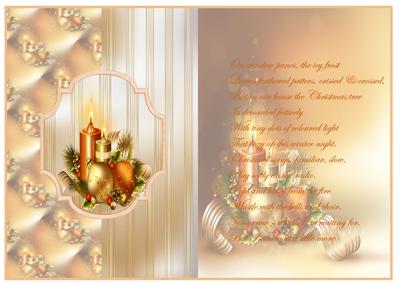 Burning Candles Fold Back Card