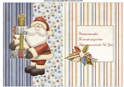 Santa's Gifts Fold Back Card with Verse