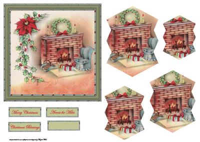 Warm Cosy Fire for Christmas Card