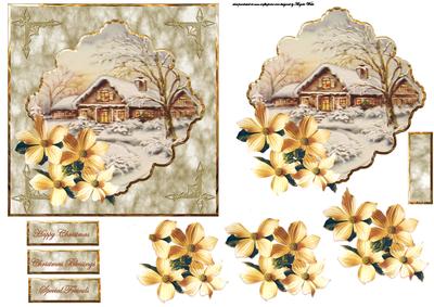 Lights in the Window Card Front with a Topper